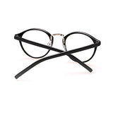 Cyxus Lentes Transparentes vidrios ordinarios clásico Retro Redondo Marco Gafas Unisexo(Hombres/Mujeres) Ligeras cómodas