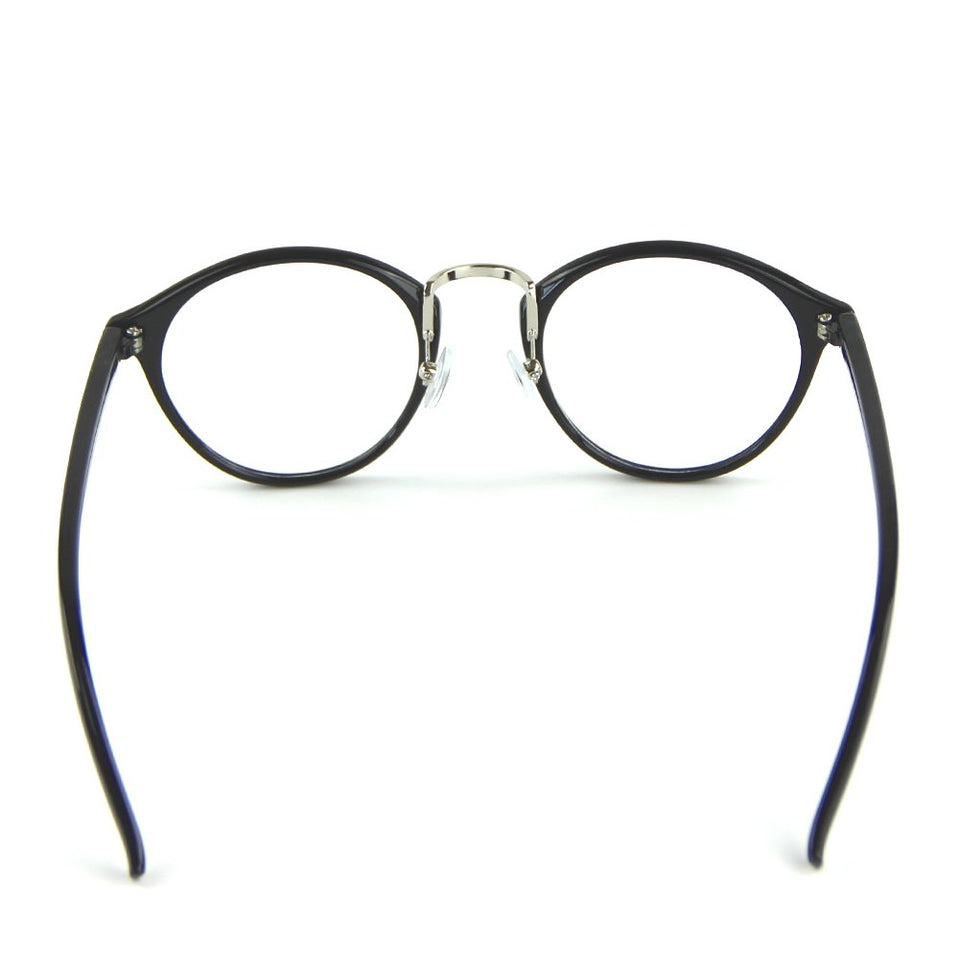 Cyxus Lentes Transparentes vidrios ordinarios clásico Retro Redondo Marco Gafas Unisexo(Hombres/Mujeres) Ligeras cómodas