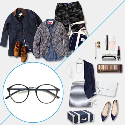 Cyxus Lentes Transparentes vidrios ordinarios clásico Retro Redondo Marco Gafas Unisexo(Hombres/Mujeres) Ligeras cómodas