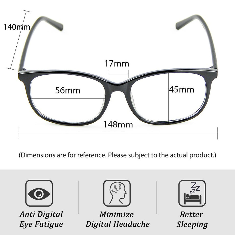 Cyxus Filtro de luz Azul [Mejor Dormir] Gafas de computadora Unisexo（Hombres/Mujeres Bloqueo UV Gafas de Lectura,Lentes Transparentes