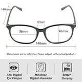 Cyxus Filtro de luz Azul [Mejor Dormir] Gafas de computadora Unisexo（Hombres/Mujeres Bloqueo UV Gafas de Lectura,Lentes Transparentes