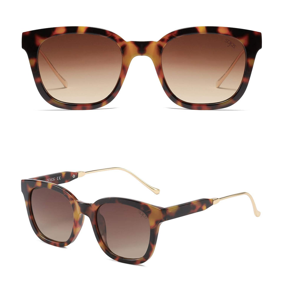 SojoS Lentes De Sol Unisex Hombre Mujer Retro Clásico Cuadrado Polarizado SJ2050