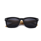 Lentes de Sol Bamboo para Hombre y Mujer Color Negro con Proteccion UV400 Gafas de Sol de Madera de Bambú Incluye Toalla para Limpieza