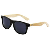 Lentes de Sol Bamboo para Hombre y Mujer Color Negro con Proteccion UV400 Gafas de Sol de Madera de Bambú Incluye Toalla para Limpieza