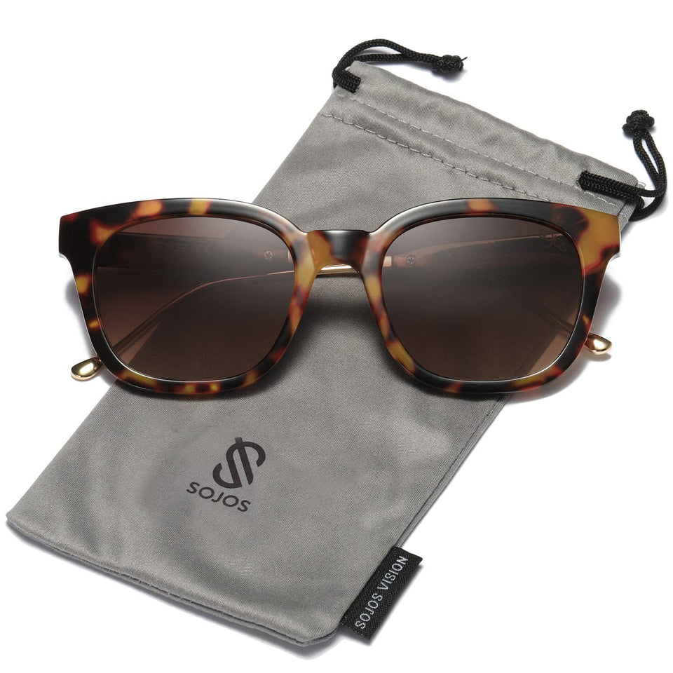 SojoS Lentes De Sol Unisex Hombre Mujer Retro Clásico Cuadrado Polarizado SJ2050
