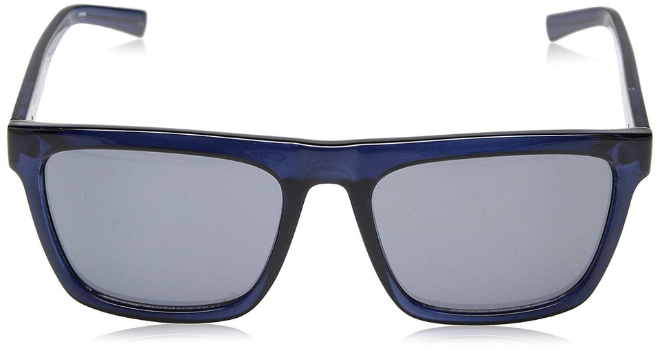 Calvin Klein R737S - anteojos de sol cuadradas para hombre, azul marino (Crystal Navy), 57 mm