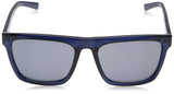 Calvin Klein R737S - anteojos de sol cuadradas para hombre, azul marino (Crystal Navy), 57 mm