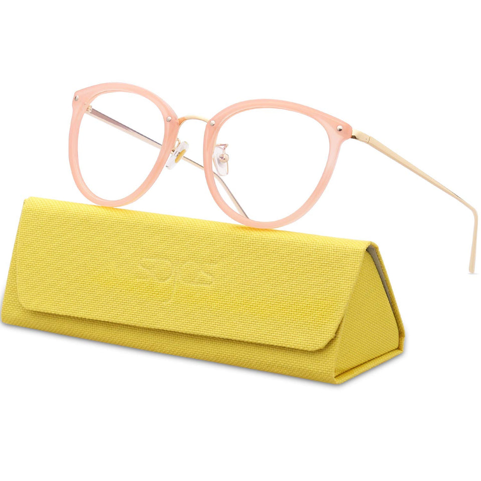 SojoS Lentes Transparentes Redondas Clasicas Mujer SJ5969