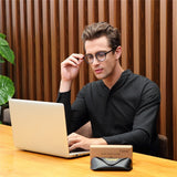 Cyxus Lentes Transparentes vidrios ordinarios clásico Retro Redondo Marco Gafas Unisexo(Hombres/Mujeres) Ligeras cómodas