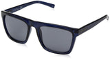 Calvin Klein R737S - anteojos de sol cuadradas para hombre, azul marino (Crystal Navy), 57 mm