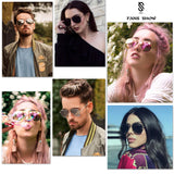 SojoS Gafas De Sol Para Hombres Y Mujeres Aviador Clásico Marco Metal Lentes Espejo Polarizadas SJ1054